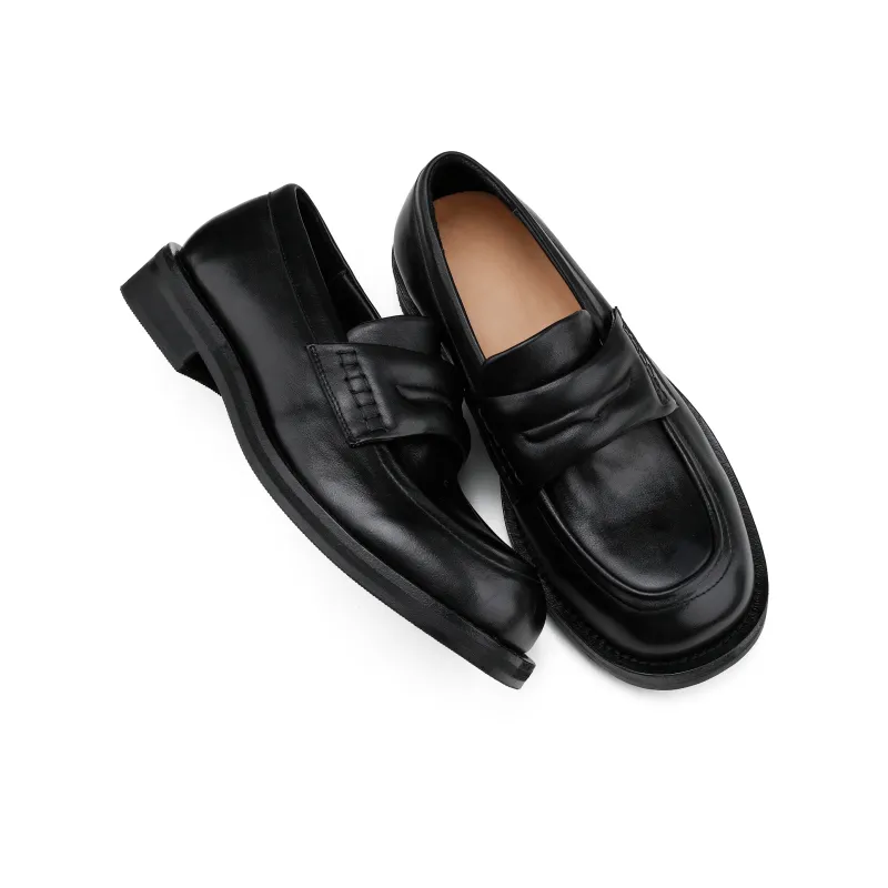 HANQIAORIJI Black Blood Series Loafers Unisex Black-5