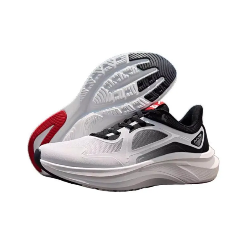 Anta Feihong Cushioning Wear-Resistant Low-Top Running Shoes Men's Gray Black-2