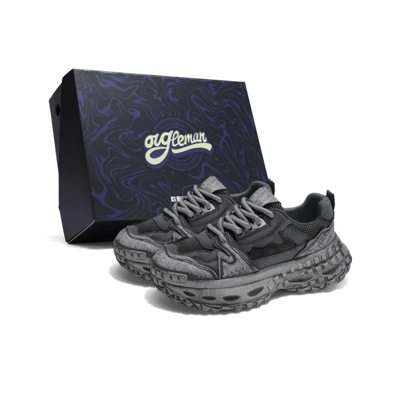 OUGLEMEN Low-Top Chunky Sneakers Men's Box Included-10