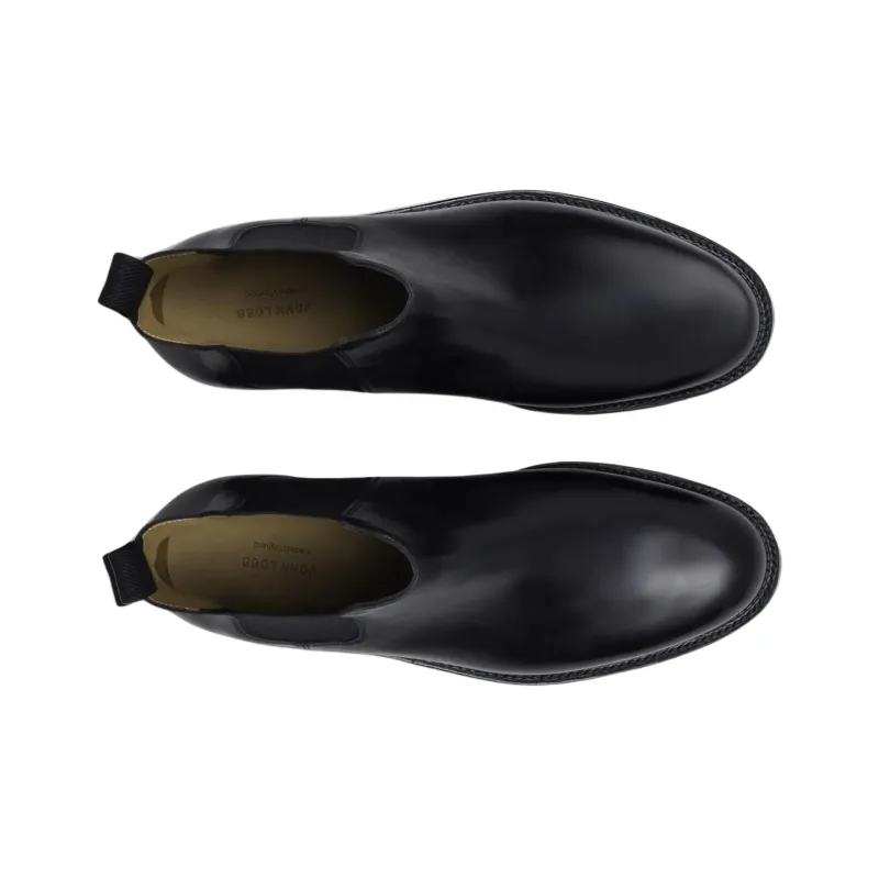 JOHN LOBB Short Chelsea Boots Women's Black-3