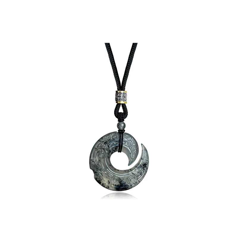 Tang Zhi Serpentine Jade Necklaces Unisex-3