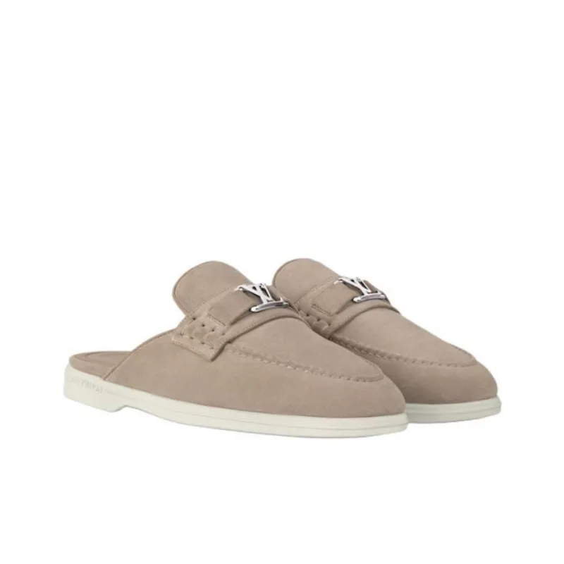 LOUIS VUITTON Estate Rubber Sole Slip-Resistant Wrap-toe Slippers Men's Light Umber-1