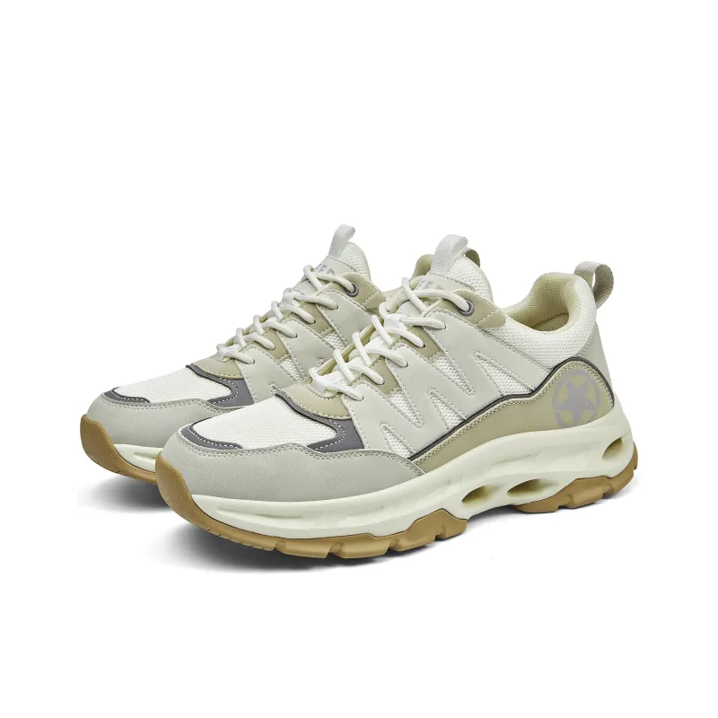 JEEP SPIRIT Cushioned Slip Resistant Abrasion Resistant Low Top Casual Shoes Men's Sand Fox White-2