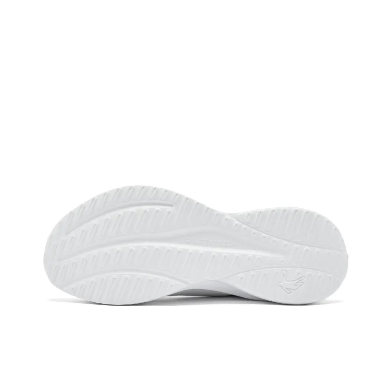 QIAODAN Cushioned Slip-Resistant Abrasion-Resistant Low-Top Casual Running Shoes Men's White Black-6