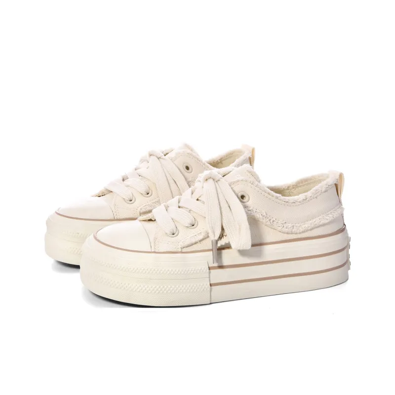 Lovely You Abrasion Resistant Lightweight Height Increasing Low Top Skateboard Shoes Women's-6
