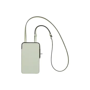 HERMES Hac A Bo Epsom Calfskin Cell Phone Pouch Women's Bubble Green