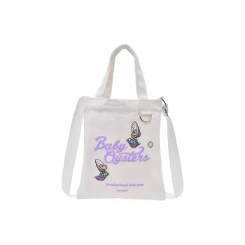 Disney Canvas Bag Tote Bag Shopping Bag Shoulder Bag Crossbody Bag Handbag Small Size Women's White & Purple