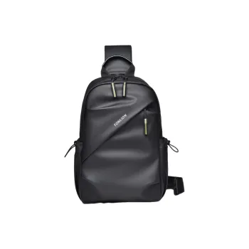 Tonlion Water Repellent Fabric Sling Bag Unisex Black
