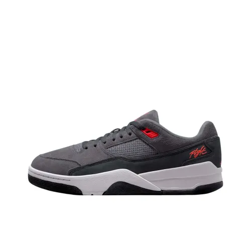 jordan Anniversary FLIGHT COURT Anti Slip Wear Resistant Low Top jordan Anniversary Wings Velour Jacket Men's Gray Black