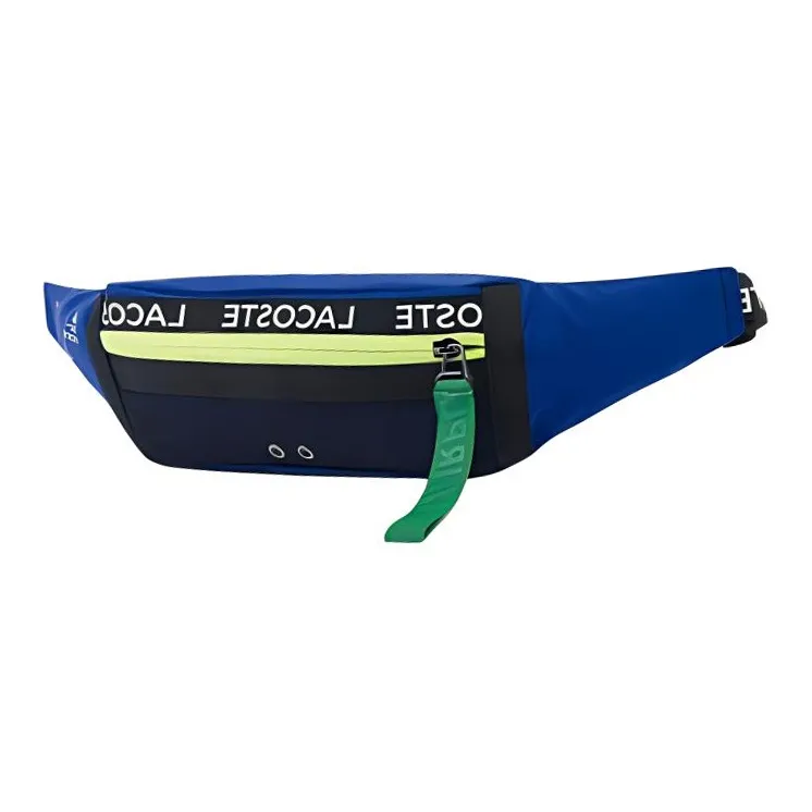 LACOSTE Polyamide One Shoulder Crossbody Bag Sling Bag Fanny Pack Medium Size Unisex Blue-2