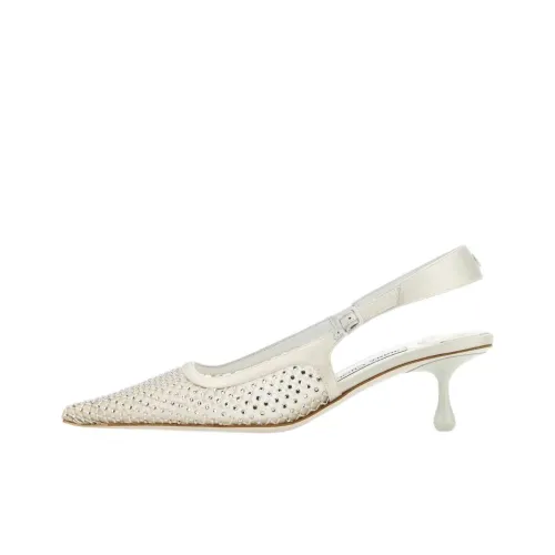 Jimmy Choo Amel Irregular Heel High Heels 5cm Women's White