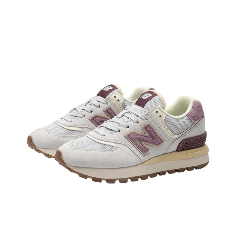 New Balance NB 574 Cushioned Slip-Resistant Lightweight Low-Top Running Shoes Unisex Gray White-2