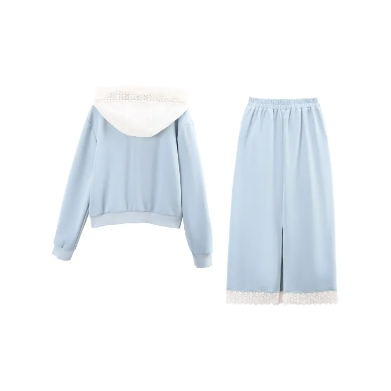 A Paradise For Awakening Skirt Set Women's Blue-1