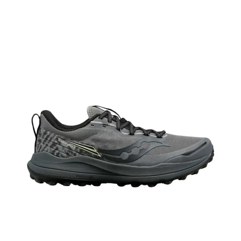 Saucony Xodus Ultra 2 Anti Slip Wear Resistant Low Top Running Shoes Men's Gray Black-1