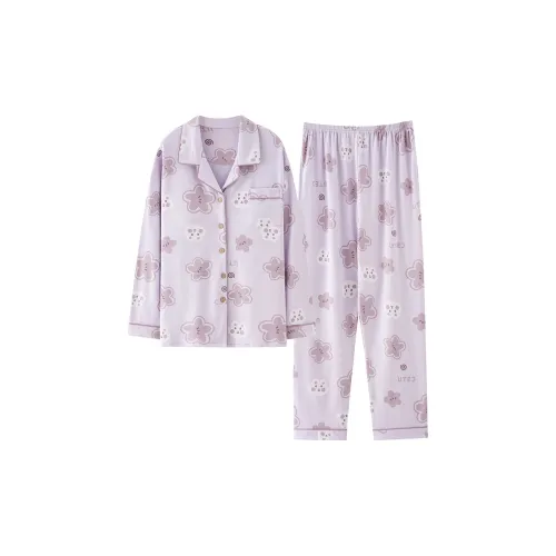Pretty Lady Pajama Set Women's Taro Purple