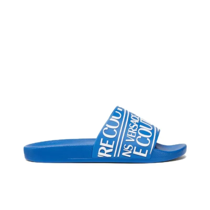 VERSACE JEANS COUTURE Slide Slippers Men's Blue-1