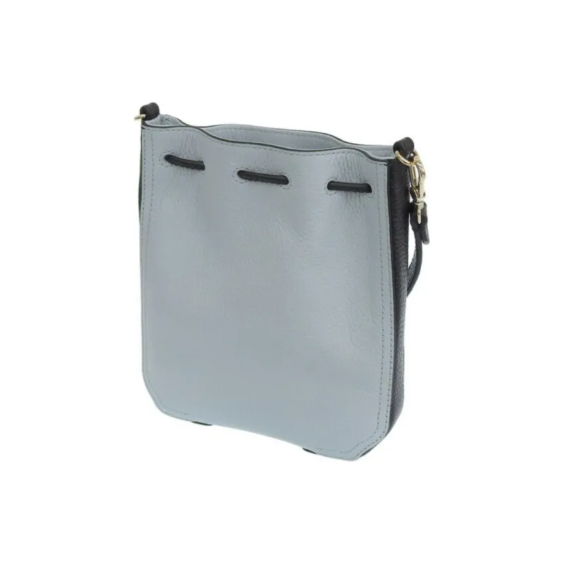 Furla Atena Leather Crossbody Bag Shoulder Bag Mini Women's Light Blue & Dark Blue-3