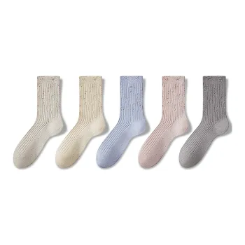 JIAZINI Mid Calf Socks Women's 5 Pack
