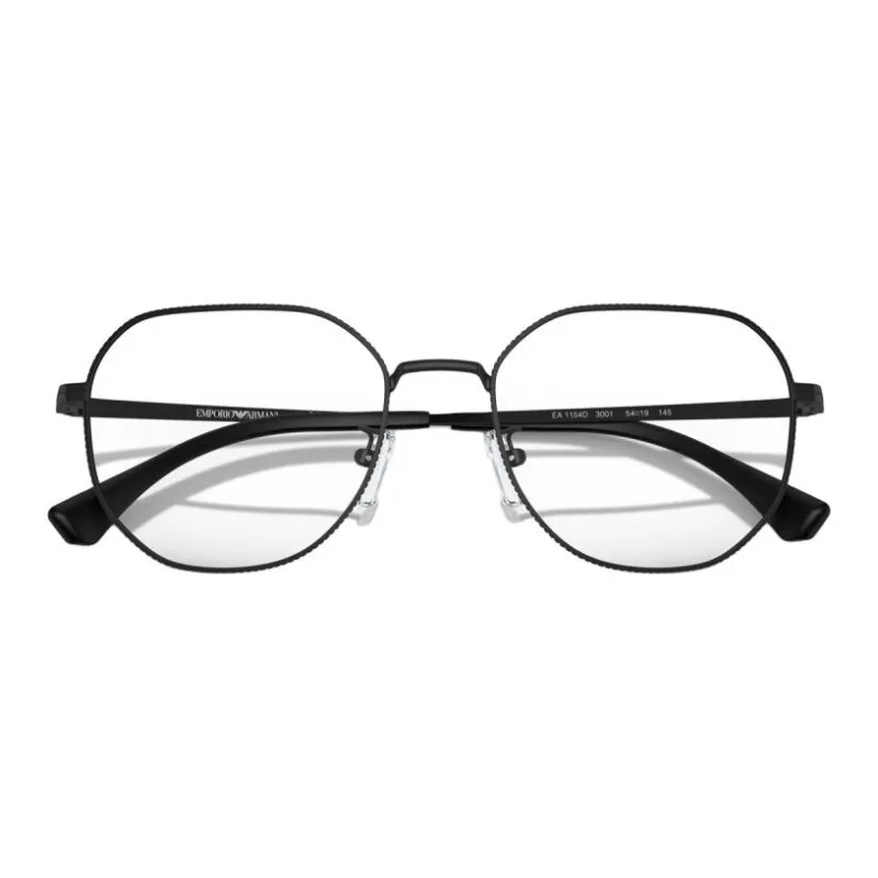 EMPORIO ARMANI Metal Irregular Shape Eyeglass Frames Men's Black-3
