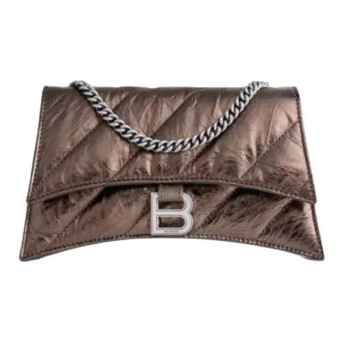 Balenciaga Calfskin Hourglass Bag, Shoulder Bag Mini Women's Bronze