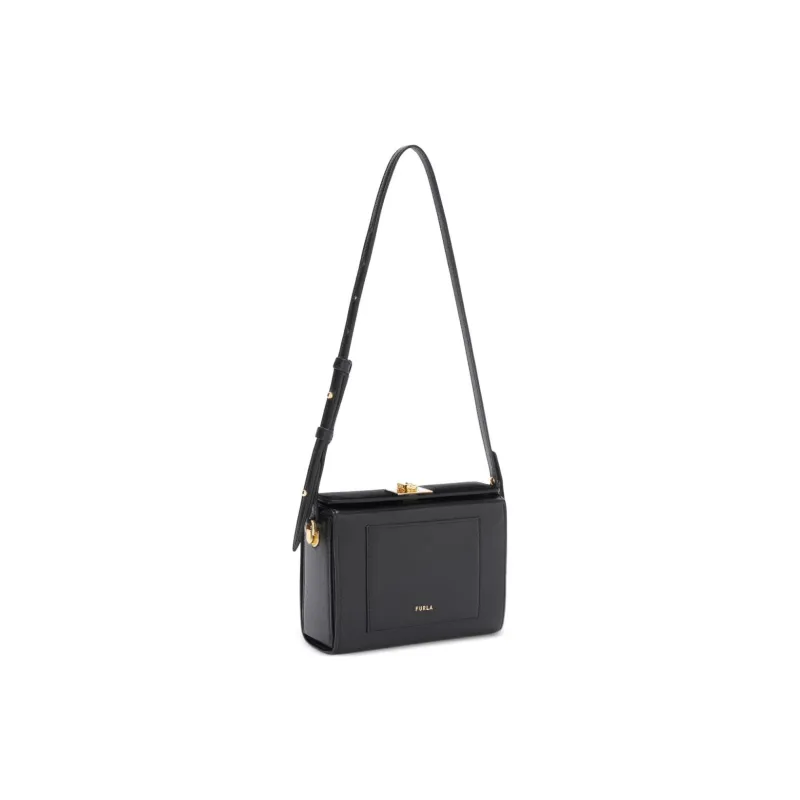 Furla Calfskin Shoulder Bag Women's Black-1