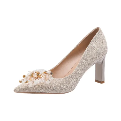 Eminu Chunky Heel High Heels Women's Champagne