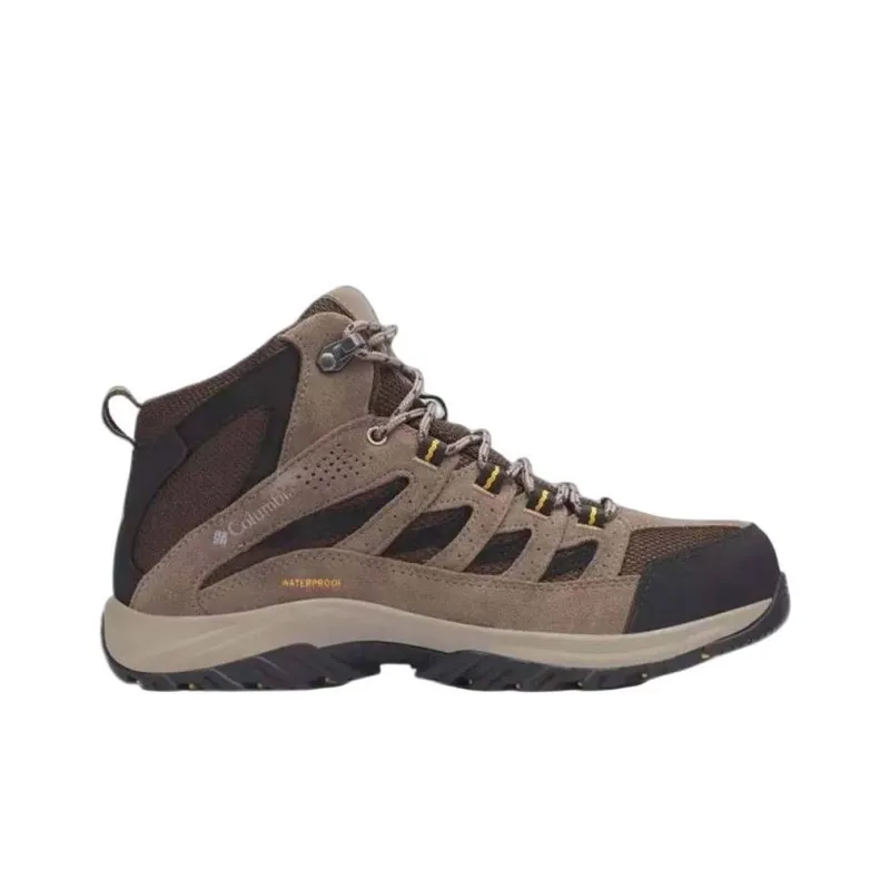 Columbia Crestwood Anti-Slip Wear-Resistant Mid-Top Trekking Shoes Men's Brown-1