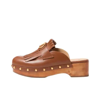 Valentino VLogo Signature Wrap toe Slippers Women's Brown