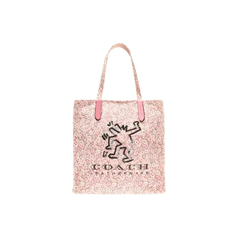 Keith Haring X COACH Recycled Tote Shoulder Bags-0