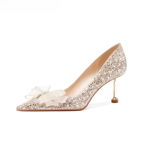 BINGO DUCK Chunky Heel High Heels Women's