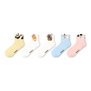 Primeet Ankle Socks Women's 5 Pack Poop Master
