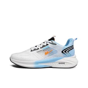 Warrior Lightweight Height Increasing Coverage Low Top Casual Running Shoes Men's White Blue