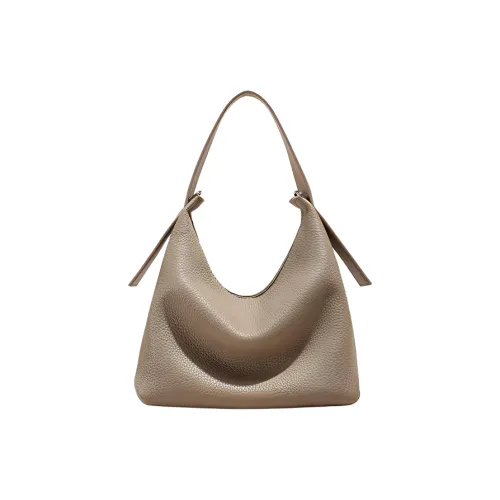 BEMIX PETS Cow Leather Bucket Bag Handbag Women's Trench Gray