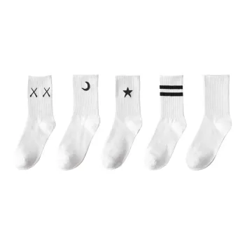 PLANDOO Mid Calf Socks Unisex 5 Pack