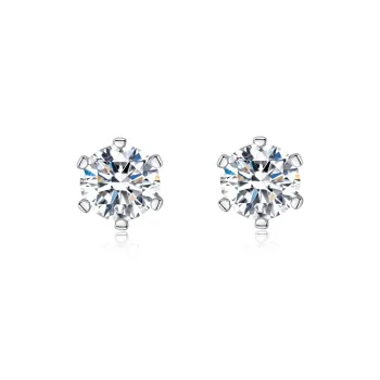 XINGLU 925 Sterling Silver Moissanite Earrings Unisex