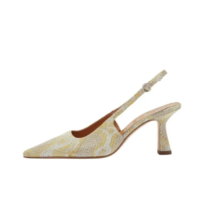 Aeyde Fernanda Chunky Heel High Heels 7.5cm Women's Yellow-0