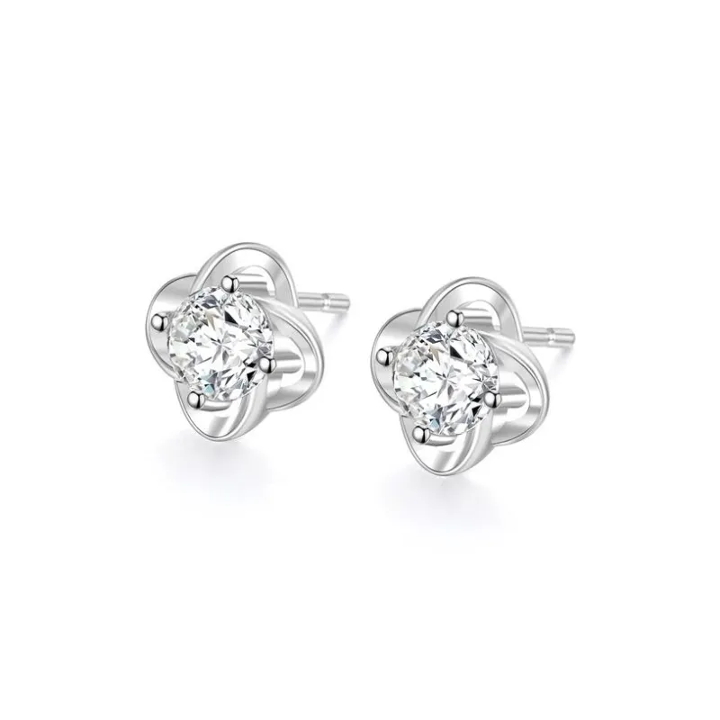 MOLADY 999 Fine Silver Stud Earrings Women's-1