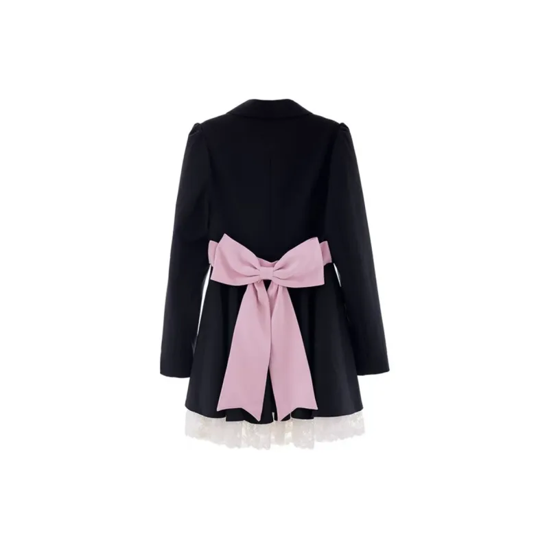 AFGGD Long Sleeved Dresses Women's Black-1