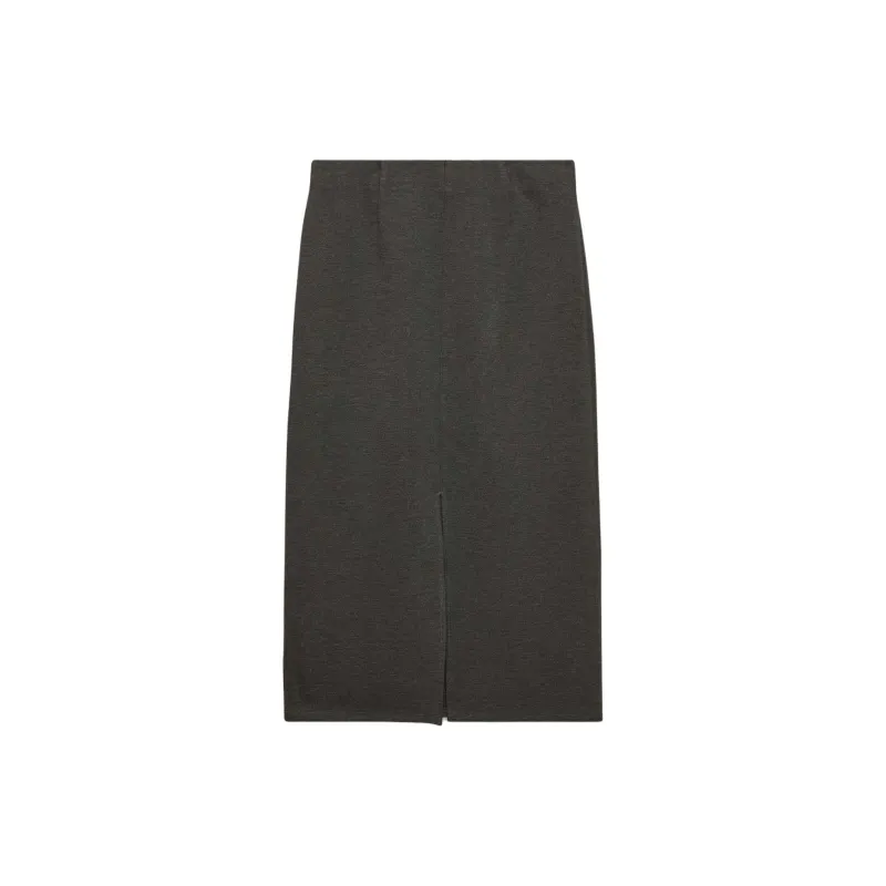 ARITZIA Wilfred Nora Ponte Skirt Casual Long Skirts Women's Heather Charcoal/Stone Phoebe Zhennan Charcoal-1