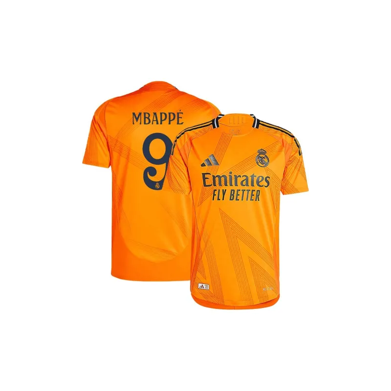 Adidas Real Madrid Kylian Mbappé 24/25 Away Authentic Jersey Soccer Jerseys Men's Orange-2