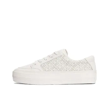 Tommy Hilfiger TH Monogram Low Top Skateboard Shoes Women's White