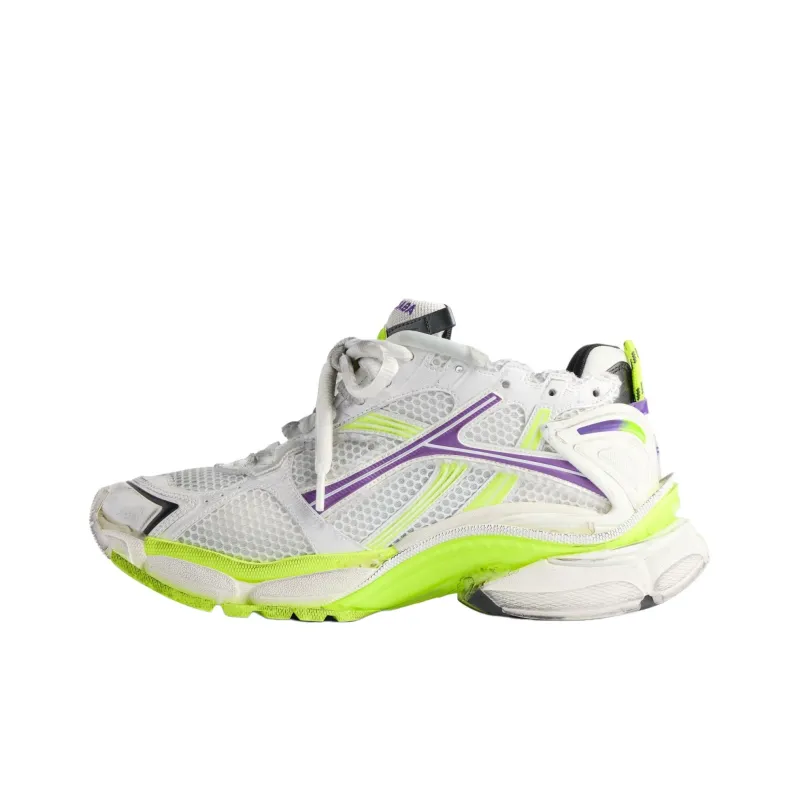 Balenciaga Runner Low-Top Chunky Sneakers Men's White/Gray/Yellow/Purple-2