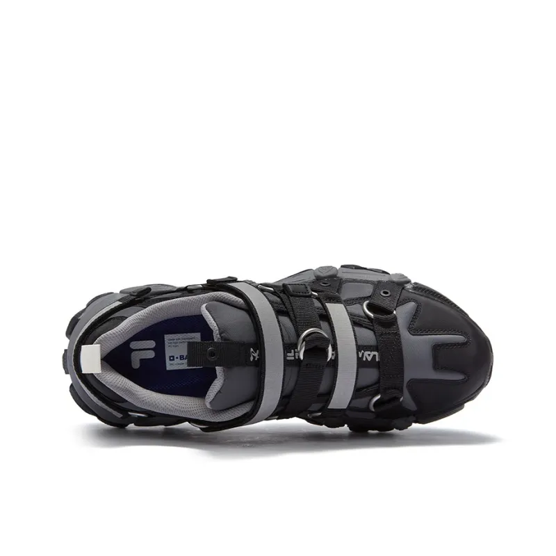 PERKS AND MINI x FILA FUSION EXOCET Mountains Shoes Slip Resistant Low Top Casual Shoes Men's Shadow Black Grey Black-5
