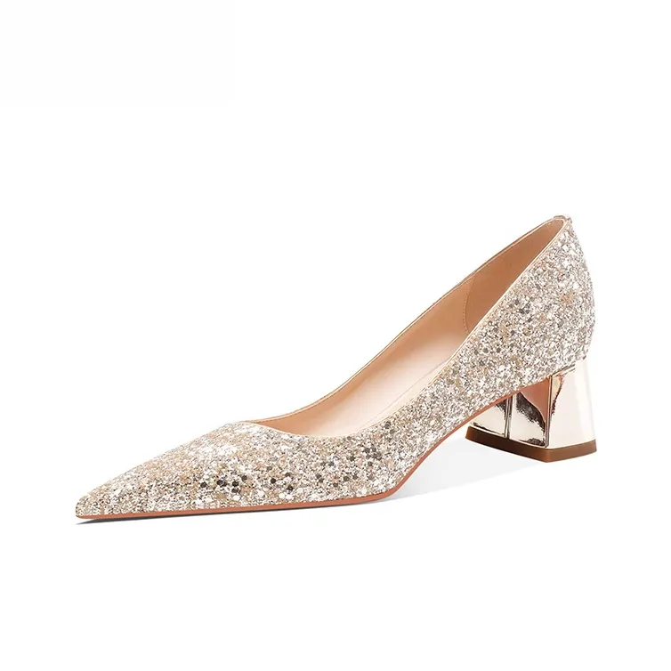 BINGO DUCK Chunky Heel High Heels 4-6cm Women's-0