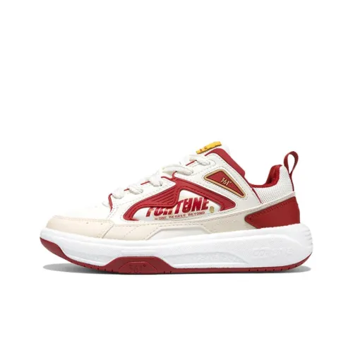 361° Slip Resistant Lightweight Wear Resistant Low Top Skateboard Shoes Women's Red White