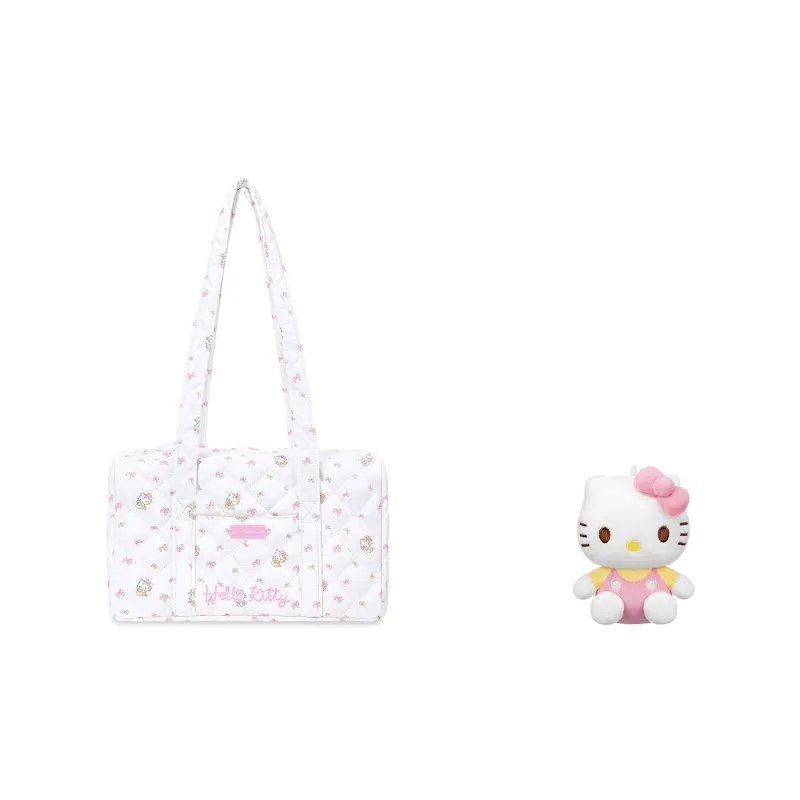 Hello Kitty Sanrio Series Polyester Shoulder Bag Tubas Women's Ecru-5