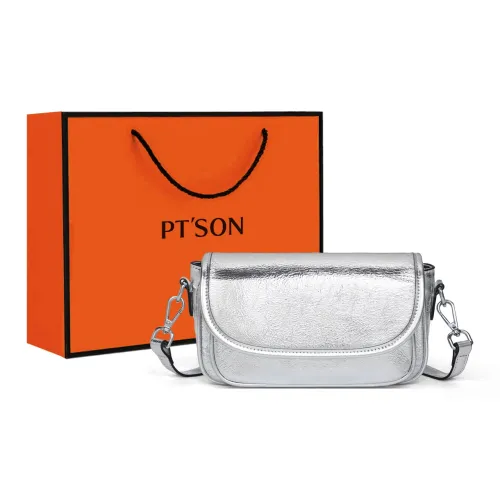 PT'SON Cow Leather Pillow Bag Underarm Shoulder Bag Crossbody Bag Regular Women's Silver