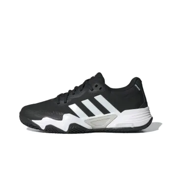 Adidas Solematch Control Abrasion Resistant Low Top Tennis Shoes Men's Black White