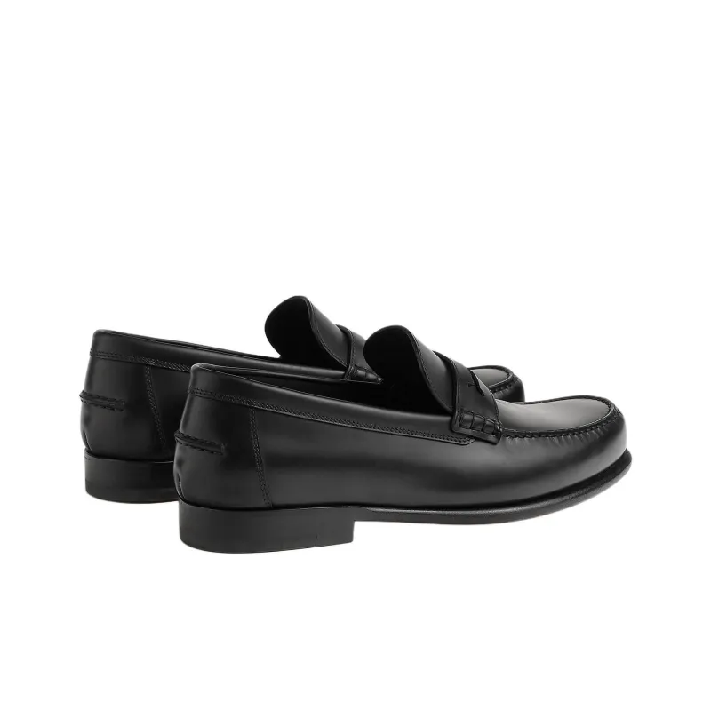 HERMES Kristian Loafers Men's Black-2