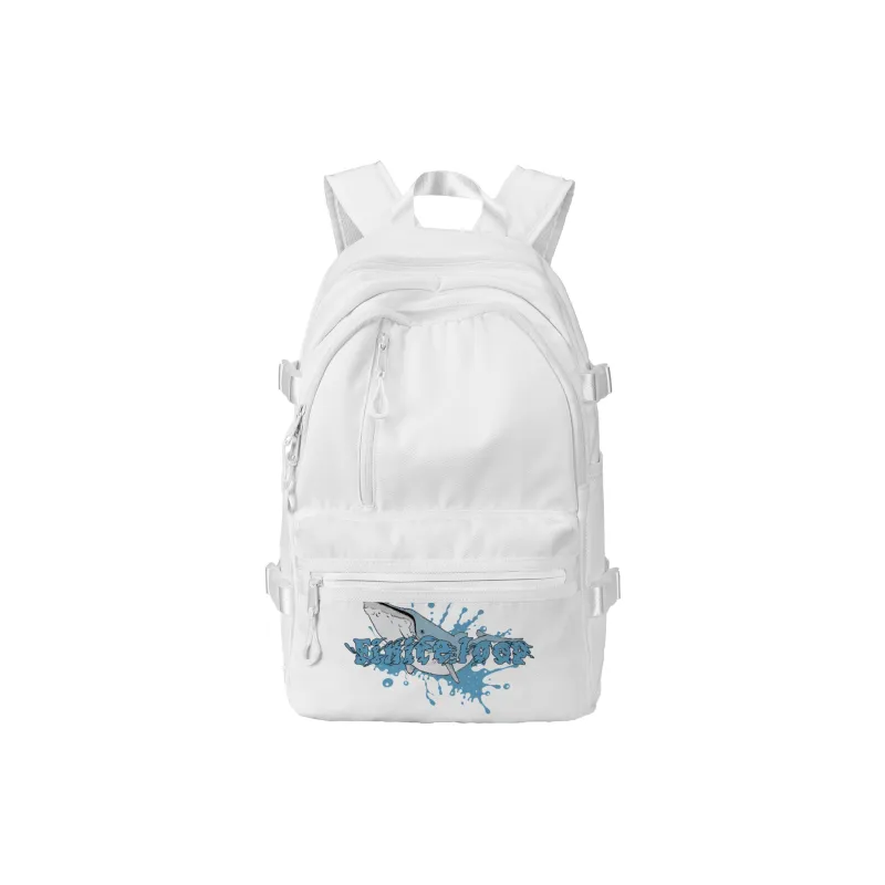 FINITE LOOP Recycled Material Student Backpack Unisex White-28